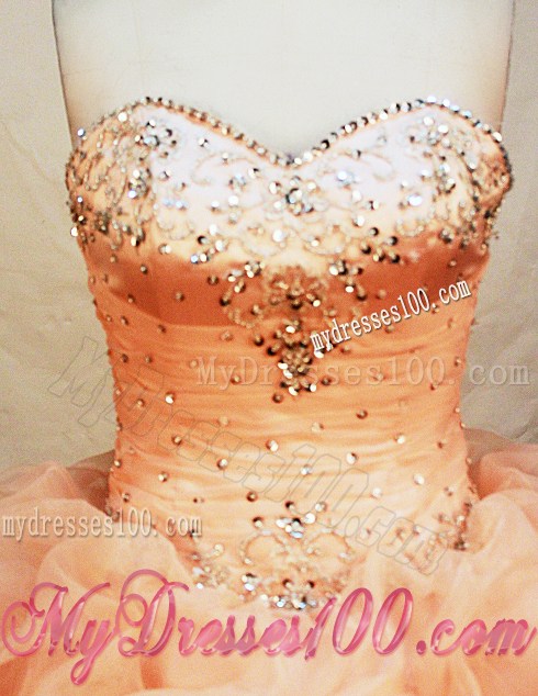 Beautiful Baby Pink Sweetheart Quinceanera Dress with Pick-ups